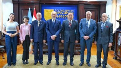 رئيس جامعة الاسكندرية يستقبل سفيراليونان بالقاهرة
