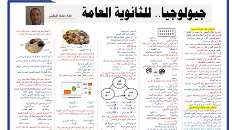 روشتة التفوق في الجيولوجيا