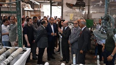 رئيس الوزراء يتفقد مصانع بلاستيك وإكريليك في برج العرب الجديدة