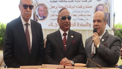 وضع حجر أساس إنشاء مبنى جديد لهيئة قضايا الدولة بمدينة بنها