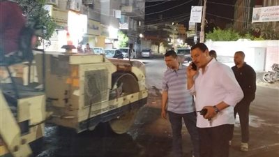إستمرار رصف وتطوير شوارع مركز الحسينية بالشرقية