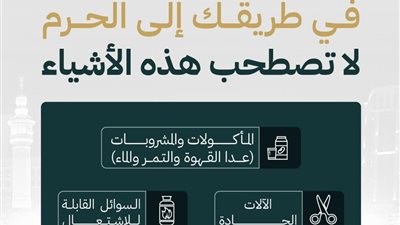 5 أشياء لا تصطحبها قبل الذهاب للمسجد الحرام