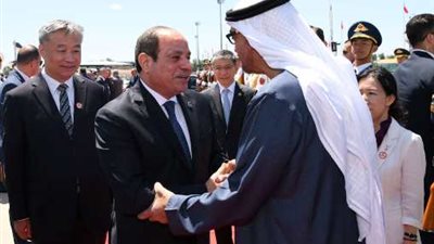 لقاء أخوي يجمع الرئيس السيسي والشيخ محمد بن زايد في الصين