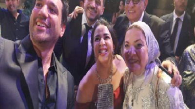 حسن الرداد وإيمي وعمرو وكندة فى حفل زفاف جميلة عوض وأحمد حافظ