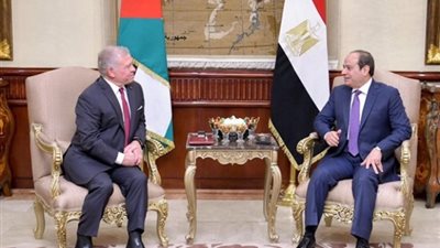 السيسي والعاهل الأردني يؤكدان رفضهما لمحاولات تهجير الفلسطينيين