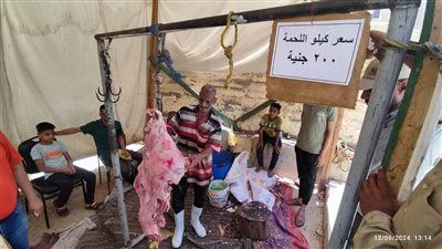 طرح لحوم بلدية سعر الكيلو ٢٠٠ جنيه بالخارجة