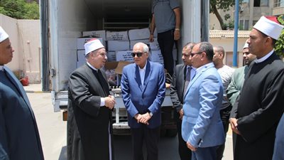 محافظ الجيزة يشهد تسليم ٢ طن من لحوم صكوك الاضاحي