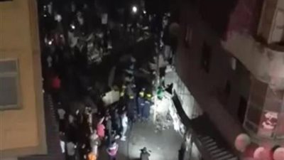 انهيار عقار من 4 طوابق فى حى المناخ ببورسعيد