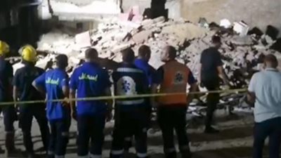 الحماية المدنية تنقذ أحد ضحايا عقار مناخ بورسعيد المنهار