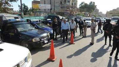 حملة انضباطية بشوارع الفيوم
