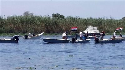 استمرار الحملة الأمنية والانضباطية على بحيرة المنزلة بالدقهلية