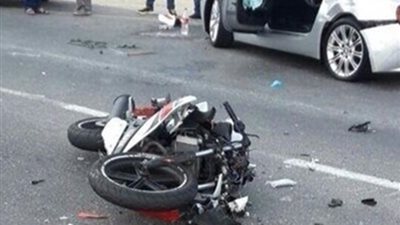 مصرع شخص وإصابة آخر فى حادث اصطدام دراجة بخارية بمقطورة