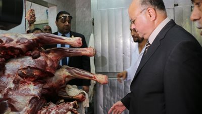 محافظ القاهرة يتفقد منافذ امان لبيع اللحوم والمجمعات الاستهلاكية بالصور