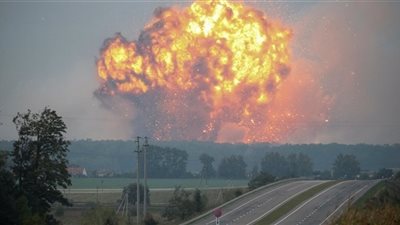 جرحى فى انفجارين جديدين بمستودع للذخيرة وسط روسيا