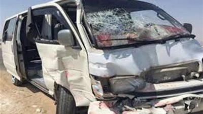 النقل أطاح بالميكروباص علي طريق المنصورة