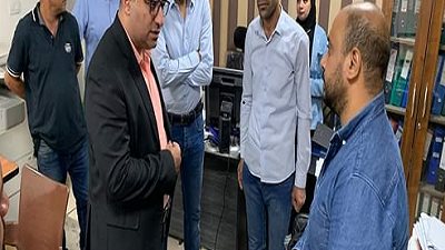 محمد عبد الله يتفقد إدارات جهاز أكتوبر وأعمال تنفيذ محطة الكهرباء