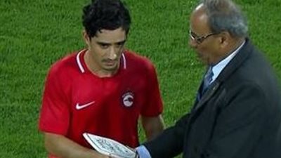 عبد الكبير الوادى أفضل لاعب فى مباراة مودرن سبورت والمقاولون