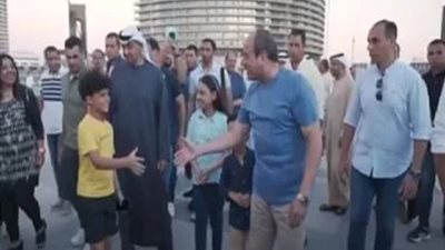 السيسي وبن زايد يتفقدان مهرجان العلمين