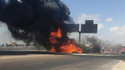 قرارات النيابة فى حادث حريق ثلاث سيارت بمحورالتعمير