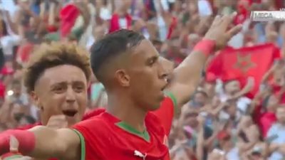 سفيان رحيمي يحرز الهدف الاول للمغرب فى مرمى إسبانيا .. فيديو