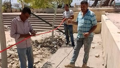 استمرار أعمال الترميم بالمنطقة الأثرية بالبهنسا مركز بني مزار