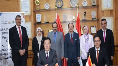 بروتوكول تعاون بين جامعتى بنها وشاندونغ الزراعية بالصين
