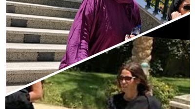 هنادى مهنا وإيمان العاصي تساندان احمد صلاح حسنى فى جنازة والده