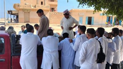 قافلة بيطرية بالتعاون مع كلية الطب البيطرى جامعة مطروح