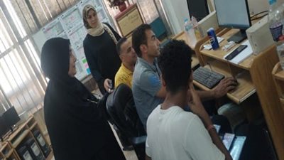 استقبال طلاب المرحلة الأولى للتنسيق الالكترونى بجامعة بنها