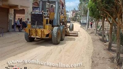 بدء عمليات الرصف بقري 
