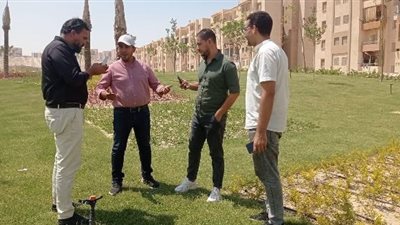 رئيس جهاز 15 مايو يكشف عن أحدث أعمال الزراعة والتجميل بالمدينة.. صور