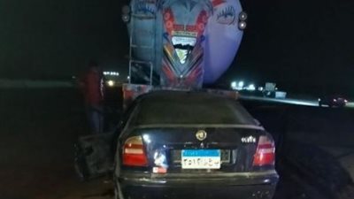 مصرع طبيب وإصابة شقيقه في حادث بطريق وادي النطرون فى البحيرة
