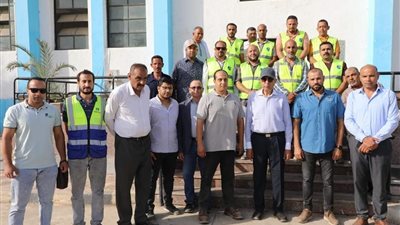 محافظ المنيا يتابع الأعمال الإنشائية لتوسعة محطة مياه الشرب بمطاي