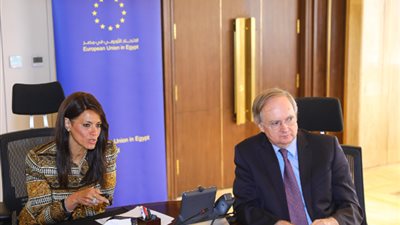 المشاط تتابع مع الاتحاد الأوروبي البرامج المستقبلية على مستوى المنح