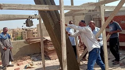 جهاز مدينة العبور ينفذ 7 ازالات فورية لمباني مخالفة