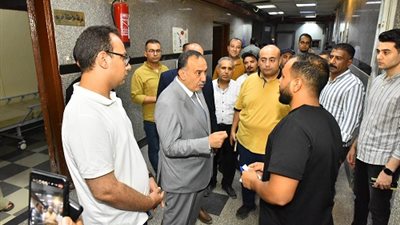 محافظ أسيوط يتفقد مستشفى الايمان العام للاطمئنان من توافر الخدمات