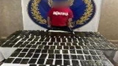 حبس مسجل خطر بحوزته 25 كيلو حشيش فى منطقة بدر