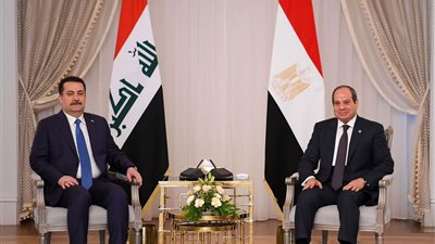 الرئيس السيسي ورئيس الوزراء العراقي يؤكدان ضرورة وقف إطلاق النار وإنهاء المأساة الإنسانية بغزة