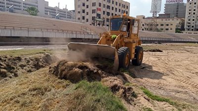 طوارئ بإستاد المنصوره لتجهيز الملعب