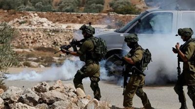 قوات الاحتلال تطلق قنابل الغاز على الفلسطينيين في الأغوار