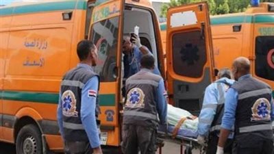 إصابة 19 فى تصادم مينى باص وسيارة نقل بطريق رأس غارب