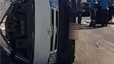 إصابة 9 أشخاص في انقلاب سيارة ميكروباص بطريق شبرا بنها الحر