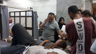 وكيل وزارة الصحة يطمئن على مصابي حادث القطار