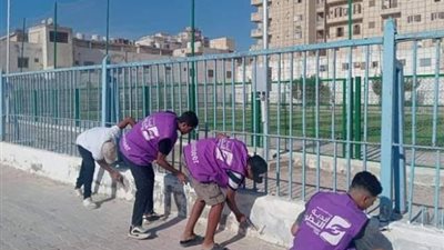 تنفيذ مشروع خدمة عامة بيئي للتشجير والدهانات بمحافظة مطروح