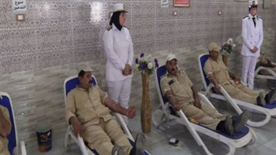 تنظيم حملة للتبرع بالدم فى مديرية أمن الشرقية