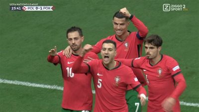 بيرناردو سيلفا يسجل هدف البرتغال الأول امام بولندا .. شاهد