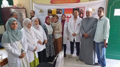 جامعة بنها تنظم قافلة طبية متخصصة فى أمراض العيون قرية منية السباع