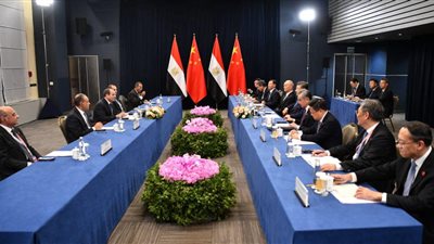 الرئيس السيسي ونظيره الصيني يؤكدان أهمية العمل على منع توسع الصراع تفاديًا لنشوب حرب إقليمية