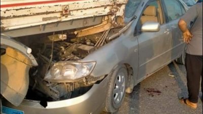 إصابة 5 في تصادم سيارة ملاكى ولودر بالشرقية