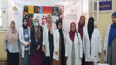 كشف وعلاج 233 حالة فى قافلة جامعة بنها بقرية كفر الحصة